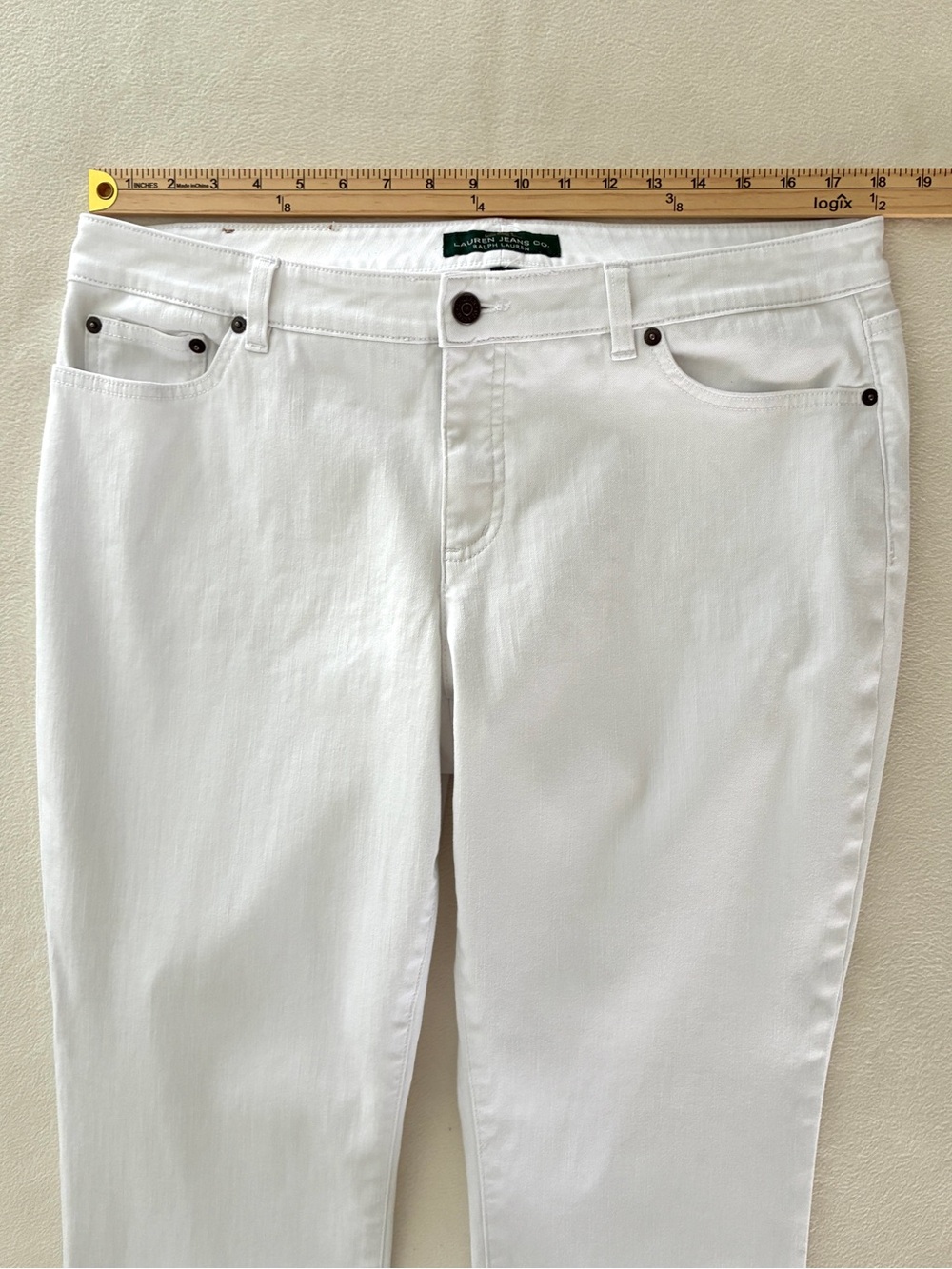 Lauren Ralph Lauren Jeans Women 16W White Classic Straight Leg Stretch Denim - Picture 10 of 15
